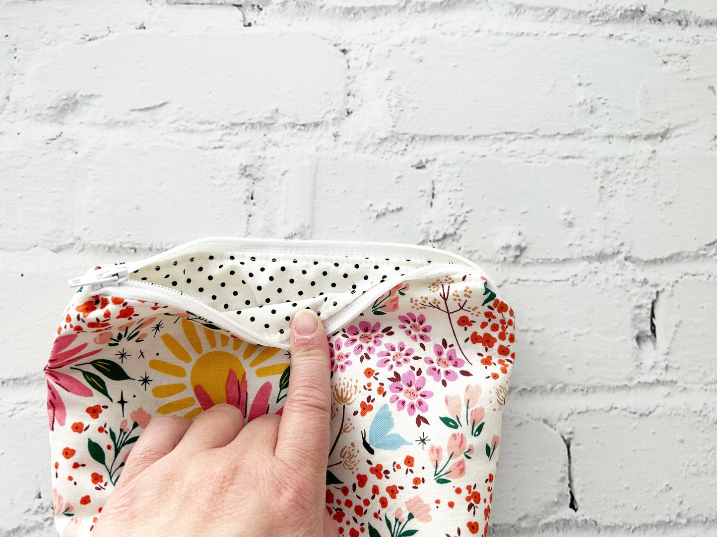 Summer Floral Makeup Pouch