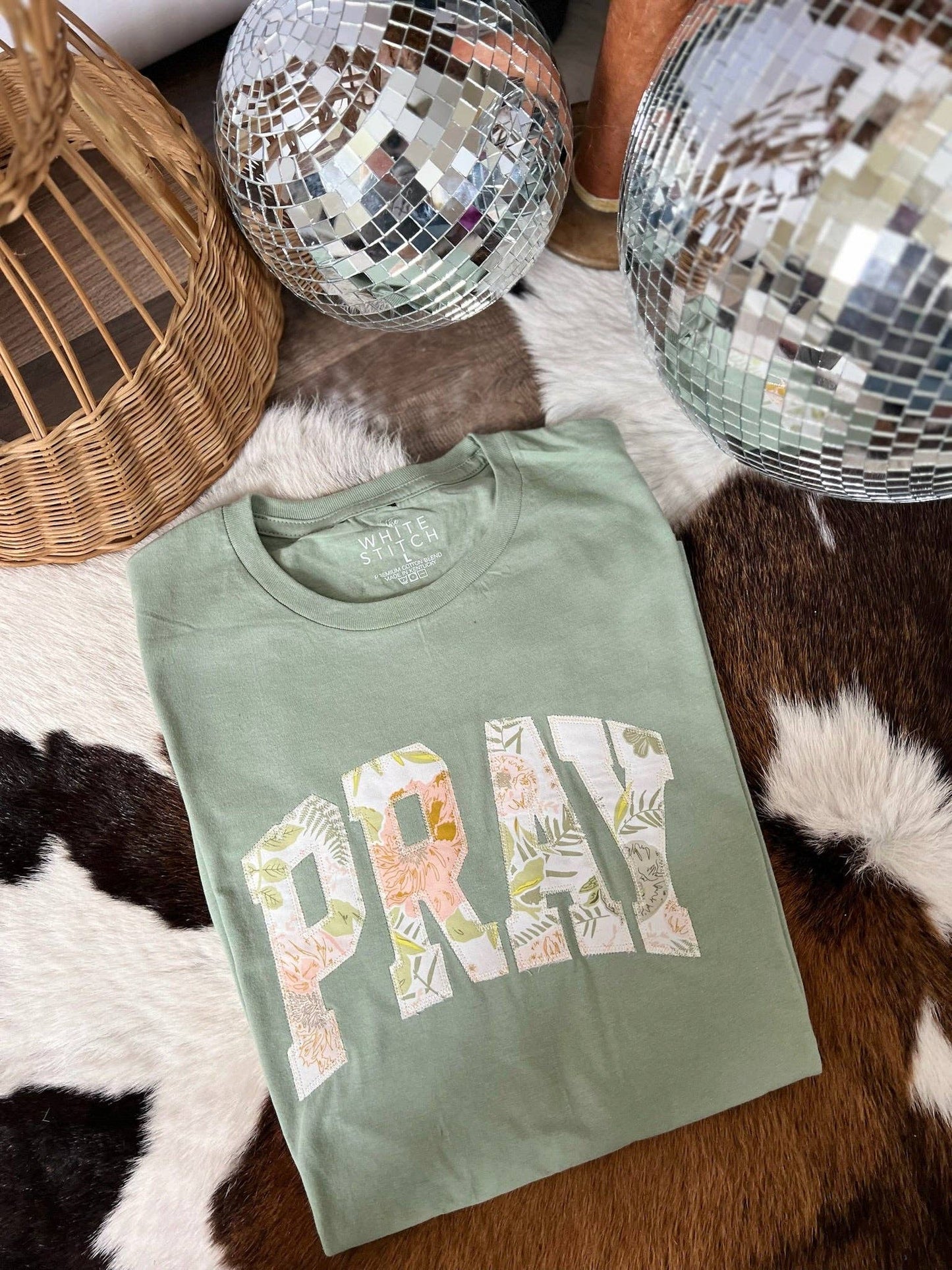 Pray Spring Floral | Handmade | Sage