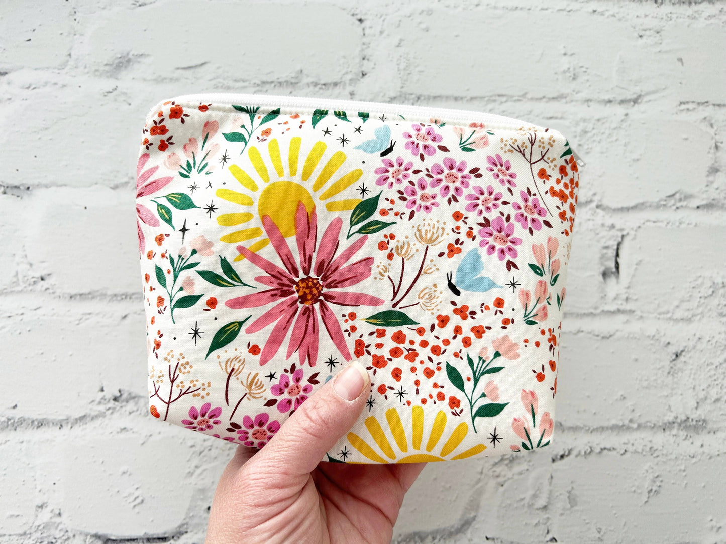 Summer Floral Makeup Pouch