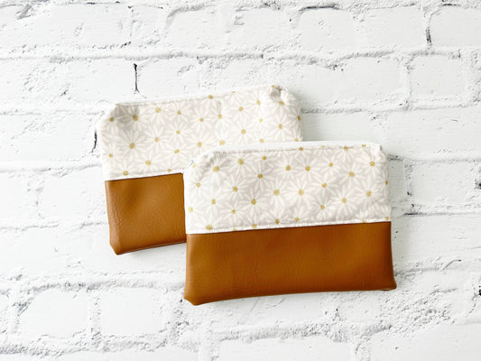 Cosmetic bag, Flat Make up bag, Zipper Pouch
