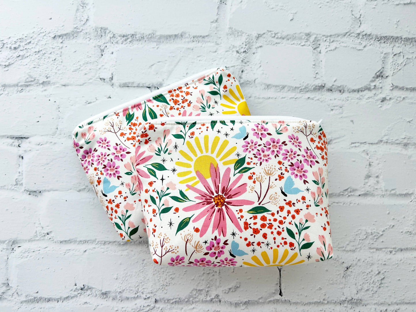 Summer Floral Makeup Pouch