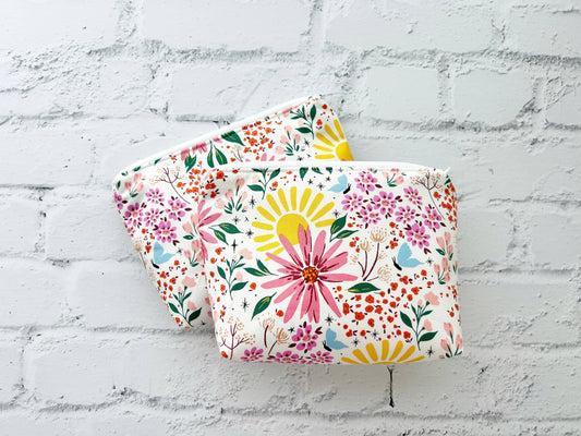 Summer Floral Makeup Pouch